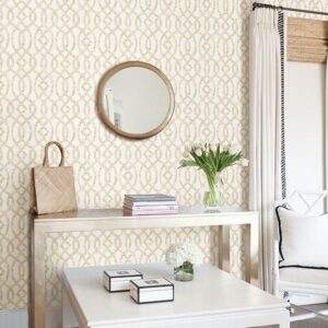 Ethereal Bronze Trellis Wallpaper