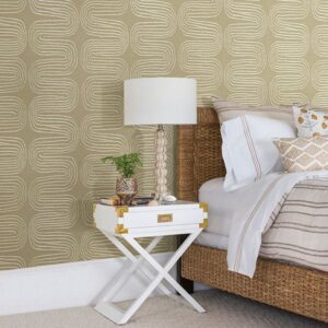 Zephyr Honey Abstract Stripe Wallpaper