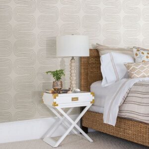 Zephyr Grey Abstract Stripe Wallpaper