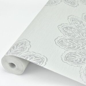 Sol Light Grey Medallion Wallpaper