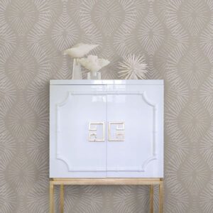Feliz Champagne Beaded Ogee Wallpaper