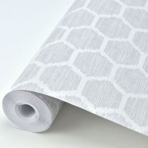 Aura Platinum Honeycomb Wallpaper