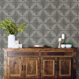 Ethos Pewter Abstract Wallpaper