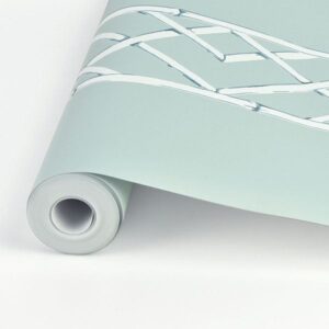 Latticework Aqua Wallpaper by Sarah Richardson