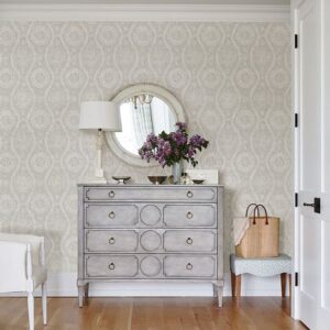 Painterly Sterling Wallpaper by Sarah Richardson