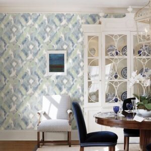Mirage Denim Wallpaper by Sarah Richardson