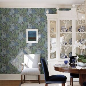 Jasmine Indigo Botanical Wallpaper by Sarah Richardson