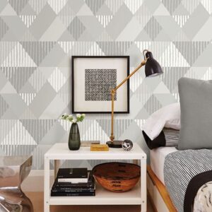 Mod Peaks Platinum Wallpaper by Sarah Richardson