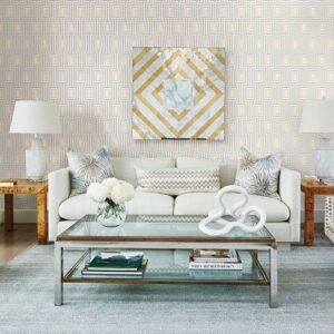 Citrine Metro Mod Wallpaper by Sarah Richardson