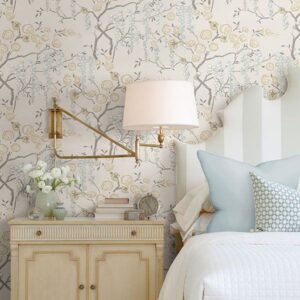 Peony Tree Citrine Wallpaper by Sarah Richardson