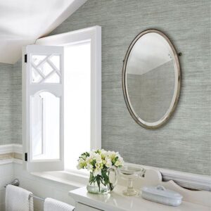 Fog Faux Grass Wallpaper by Sarah Richardson