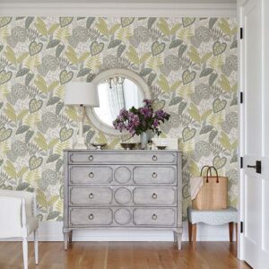 Jasmine Citrine Botanical Wallpaper by Sarah Richardson