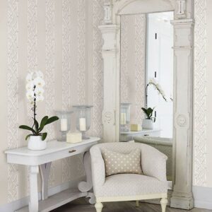 Latticework Sterling Wallpaper by Sarah Richardson