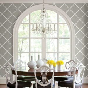 Sterling Ikat Trellis Wallpaper by Sarah Richardson