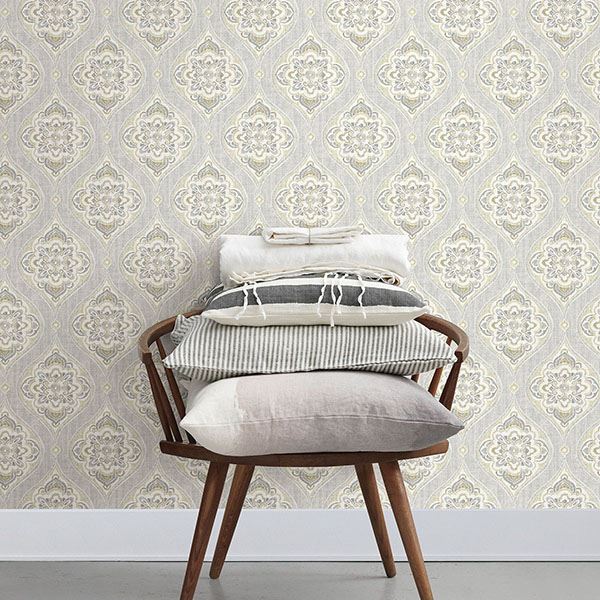 0032368 adele light grey damask wallpaper