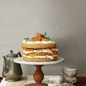 Agave Dove Grasscloth Wallpaper