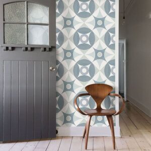 Ellis Teal Geometric Wallpaper