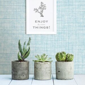 Mendocino Blue Linen Wallpaper