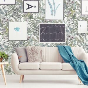 Full Bloom Off-White Floral Wallpaper