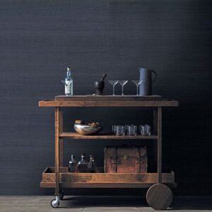 Peninnsula Navy Sisal Grasscloth Wallpaper