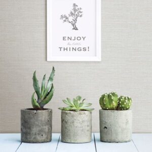 Agave Bliss Light Blue Faux Grasscloth Wallpaper