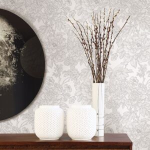 Birds of Paradise Breeze Grey Floral Wallpaper