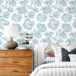 Folia Blue Floral Wallpaper