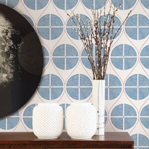 Luminary Blue Ogee Wallpaper