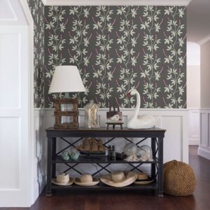 Linnea Elsa Charcoal Botanical Trail Wallpaper