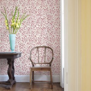 Giverny Pink Miniature Floral Wallpaper