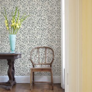 Giverny Grey Miniature Floral Wallpaper