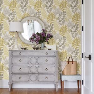Palomas Mustard Botanical Wallpaper