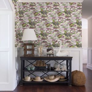 Joy De Vie Magenta Toile Wallpaper