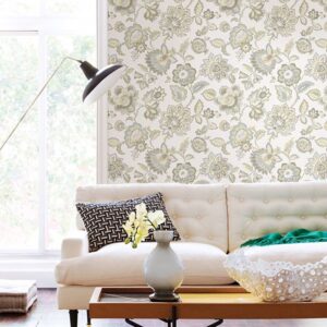 Corona Mustard Jacobean Wallpaper