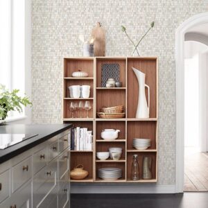 Dobby Champagne Geometric Wallpaper