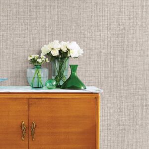 Rattan Off-White Woven Wallpaper