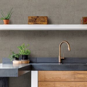Millau Taupe Faux Concrete Wallpaper