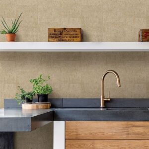 Millau Khaki Faux Concrete Wallpaper