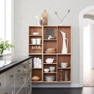Gallerie Light Grey Geometric Wood Wallpaper