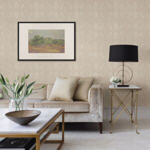 Intrinsic Cream Geometric Wood Wallpaper
