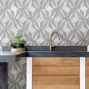 Paragon Black Geometric Wallpaper