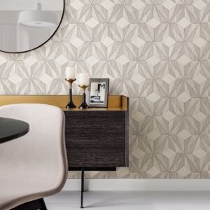 Paragon Silver Geometric Wallpaper