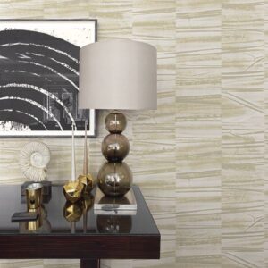 Lithos Light Yellow Geometric Marble Wallpaper