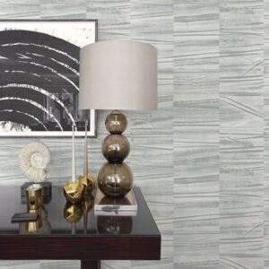 Lithos Slate Geometric Marble Wallpaper