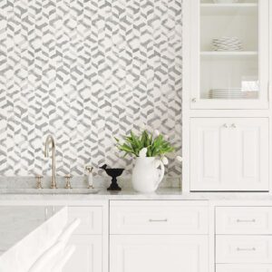 Instep Platinum Abstract Geometric Wallpaper