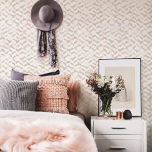 Instep Rose Gold Abstract Geometric Wallpaper