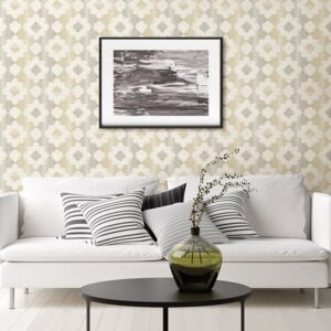 Babylon Mustard Abstract Floral Wallpaper