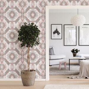 Kazac Light Pink Shibori Wallpaper