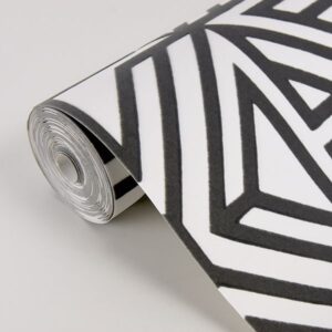 Helios Taupe Geometric Wallpaper