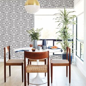 Helios Taupe Geometric Wallpaper